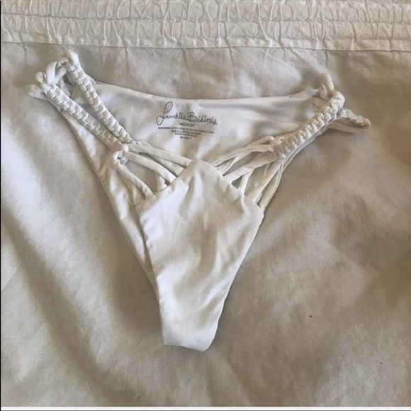 Frankie’s Bikini white braided bottoms - Picture 2 of 3
